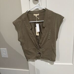 Gilded Intent Khaki Women's Blouse